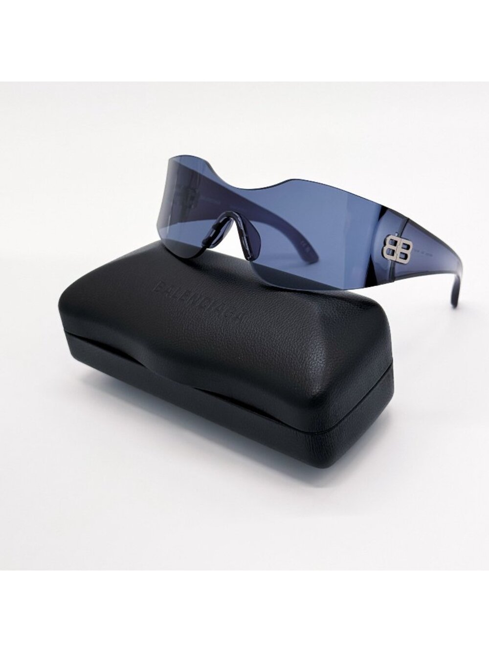 NEW BALENCIAGA BB0292S 002 SUNGLASSES BLUE UNISEX GEOMETRIC EYEWEAR BALENCIAGA - Picture 2 of 10